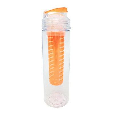 Бутылка для воды 700мл с емкостью для фруктов, оранжевый