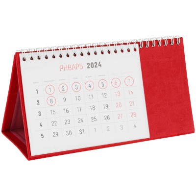 Календарь настольный 21х12х8,8см, красный