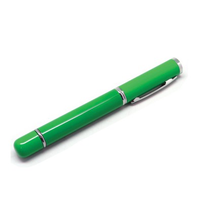 Флешка ручка, 16 Гб, пластик/металл зеленый