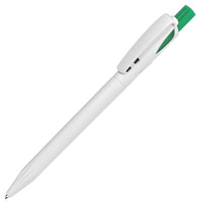 Ручка шариковая TWIN WHITE  белый/зеленый