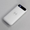Беспроводное зарядное устройство 10000 mAh с цифровым индикатором заряда, белый