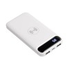 Беспроводное зарядное устройство 10000 mAh с цифровым индикатором заряда, белый