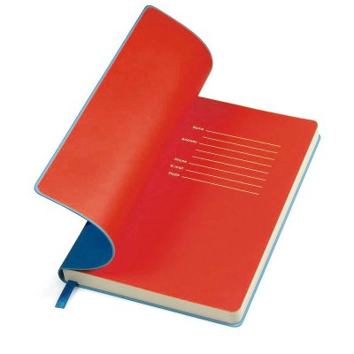 Бизнес-блокнот, формат А5, в линейку, синий/красный