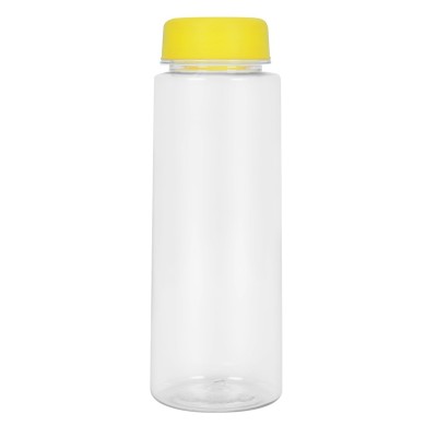 Бутылка для воды, 550 мл, d6,4 х 19,5 см, ПЭТ, желтый/прозрачный