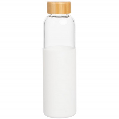 Бутылка для воды 550мл в чехле из силикона, белая