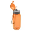 Бутылка для воды с трубочкой, 400 мл, полипропилен, оранжевая