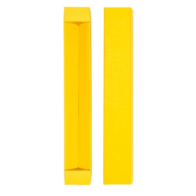 Чехол для одной ручки  из дизайнерского картона с тиснением и ламинацией, 27 х 175 мм, желтый