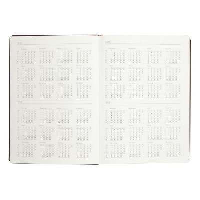 Ежедневник 15х21см., недатированный, срез-золото, коричневый