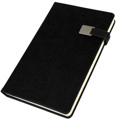 Ежедневник недатированный Линни, формат А5, 130*210 мм, обложка термоактивный PU Nubby, черный