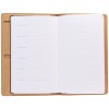 Еженедельник-портфолио 15х21см кожа, недатированный, бежевый