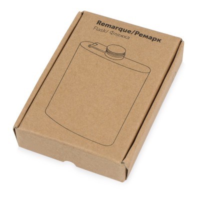 Фляжка soft-touch, 240мл., металл, черная