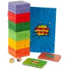 Игра "Башня с карточками" дерево разноцветное