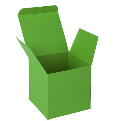 Коробка подарочная 9х9х9 см  для шаров, картон, зеленое яблоко