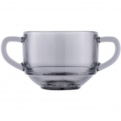 Кружка для супа "Грей" 480мл дымчато-серое стекло с фиолетовым отливом