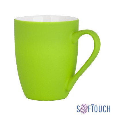 Кружка 350мл покрытие soft touch, зеленое яблоко