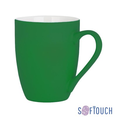 Кружка 350мл покрытие soft touch, зеленый