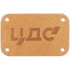 Лейбл кожаный 2,5х4см, бежевый