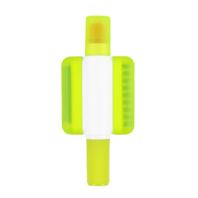 Маркер восковой+щеточки для чистки оргтехники, 8,6 х 3,8 х 1,2 см, пластик, белый/желтый