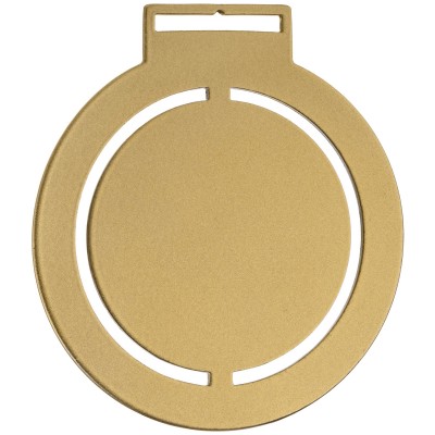 Медаль 8x8,9x0,2cм металл, золотистая