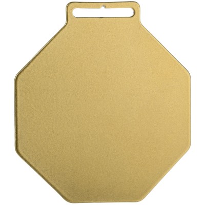 Медаль 8x9x0,2см металл, золотистая