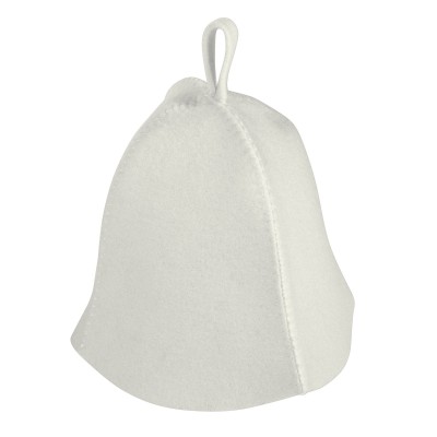 Набор для бани: шапка, рукавица и коврик, белый