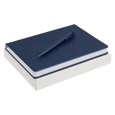 Набор ежедневник недатированный 15х21см. и ручка, синий