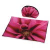 Набор: косметичка и шарф с принтом, 25,6х17х3,3 см, полиэстер, розовый