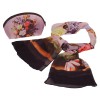 Набор: косметичка и шарф с принтом, 25,6х17х3,3 см, полиэстер, розовый/черный