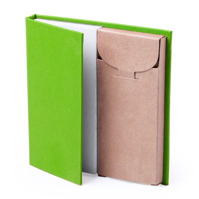 Набор: листы для записи (60шт) и цветные карандаши (6шт), зеленый
