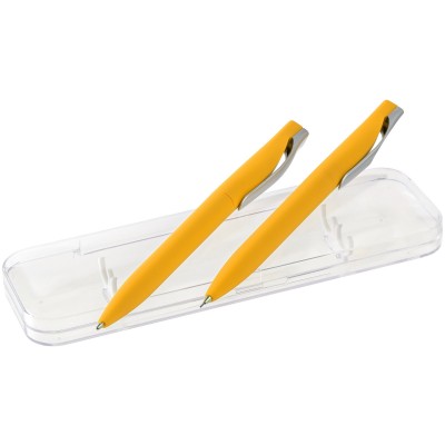Набор: ручка шариковая и карандаш механический, желтый