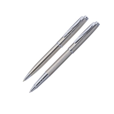 Набор: ручка шариковая + роллер PIERRE CARDIN , латунь, стальной
