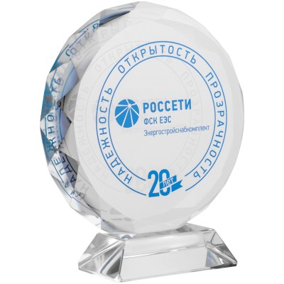 Награда 7,5х2,8х8,5см хрусталь