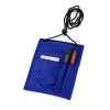 Нагрудное портмоне с отделением для ручек и прозрачный карман, полиэстер, синий