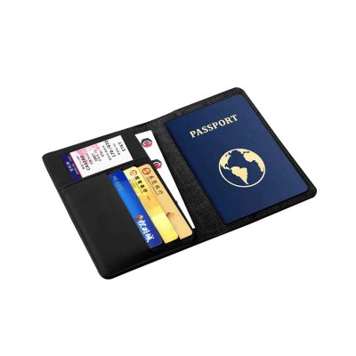 Обложка для паспорта и кредиток с RFID защитой, черный