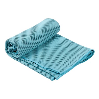 Набор для фитнеса: охлаждающее полотенце и бутылка, голубой