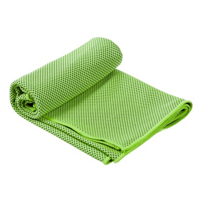 Набор для фитнеса: охлаждающее полотенце и бутылка, зеленый
