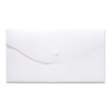 Папка-конверт с кнопкой, 250×135мм., 150 мкм, белая