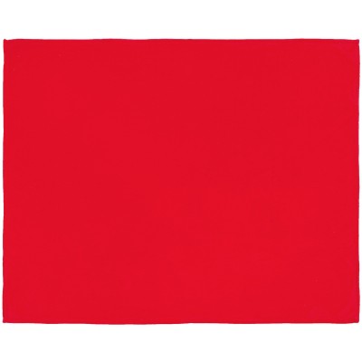 Плед 125x150см длинноворсный флис, красный
