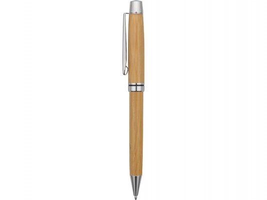 Ручка шариковая, бамбук/металл, светлое дерево