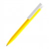 Ручка шариковая с покрытием софт-тач, желтая