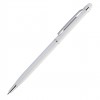Ручка шариковая со стилусом для сенсорных экранов, металл, белая