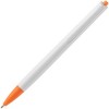 Ручка шариковая 14,5х1см белая с оранжевым