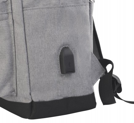 Рюкзак 29х40х20см с RFID-защитой, серый