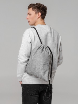 Рюкзак-мешок 33x43см, серый