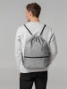 Рюкзак-мешок с карманом 40x46см, серый