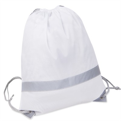 Рюкзак-мешок со светоотражающей полосой, белый