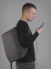 Рюкзак с USB-разъемом, 32х47х18 см, черный с коричневым