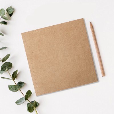 Скетчбук-блокнот 145х145мм, крафт, картон, нелинованный