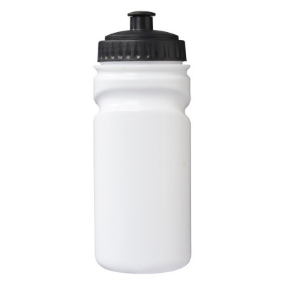 Спортивная бутылка, 500 мл, полиэтилен высокой плотности, белый/черный