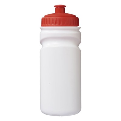 Спортивная бутылка, 500 мл, полиэтилен высокой плотности,   белый/красный